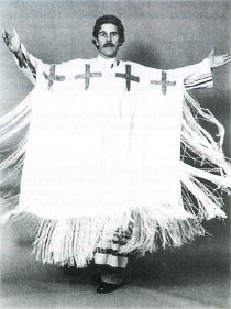 Crane wearing the Disco Chasuble in 1980.